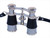 Hampton Nautical 3xglass-101 Chrome Belt 4"-Leather Wrapped Binoculars-Unique Home Decoration