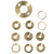 Walfront 11PCS/Set Router Guides Kit, Brass Router Template, Router Bushing Guide Set with Lock Nut Adapter Router Accessory, Power Tool Accessories