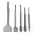 5pcs SDS Plus Chisel Set 40CR Steel Flat Point Scaling Chisels with Different Working Surface for Electric Rotary Hammer