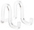 Plymor Clear Acrylic Ribbon-Style Display Easel, 1.875" H x 1.75" W x 2.625" D (12 Pack)