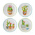 UPware 4-Piece 9 Inch Melamine Serving Plates Appetizer Plates Dessert Plates (Cactus)