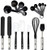 Baking Utensils - 17 Nylon Stainless Steel Baking Supplies - Non-Stick and Heat Resistant Bakeware set - New Baker's Gadget Tools Collection - Great Silicone Spatula - Best Holiday Gift Idea.