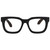 Zeelool Readers Retro Thick Rectangle Wood Arm Reading Eyeglasses Sam FP0432-01 Black