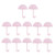 12PCS Wedding Favour Candy Boxes Umbrella Shape Plastic Candy Boxes Gift Boxes for Wedding Baby Shower Party Packaging Craft - Pink