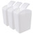 Vababa 3-Pack 4.5 Gallon Plastic Trash Can with Swing Lid, Swing-Top Garbage Can, White