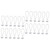 Abaodam 100 Pcs Elastic Rope Canopy Cords Bungee Cord Tie Down Canopy Bungee Balls Tie- Down Cord Bungee Straps Outdoor Tent Trampoline Tent Polypropylene White Cable Tie Dribble