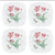 Lenox Butterfly Meadow Square 4Pc Accent Plates, 4 Count, Multi