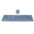 Dpofirs Wireless Keyboard and Mouse Combo, 104 Keys 2.4G Wireless Keyboard Mouse Combo, 1600 DPI Ergonomic Round Keycaps Rechargable Keyboard for Gaming Office (Blue)