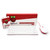 PepperTech Digital Raspberry Pi Official Keyboard and Mouse Value Pack (Spanish Version Red/White)