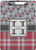 Personalized Red & Gray Dots and Plaid Clipboard (Letter Size)