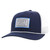 HOOEY Doc Adjustable Mesh Back Trucker Hat with Logo Patch (Blue/White)