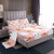 Cartoon Ghost Bed Sheet 4 Piece,Hand Draw Pink White Print Sheets Full Size Bed Set,Watercolor Pumpkin Halloween Bedding Set with Flat,Fitted Sheet,2 Pillow Cases
