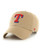 '47 Texas Rangers Mens Womens Clean Up Adjustable Strapback Khaki Hat with Team Color Logo