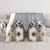 Husky Print Blanket Throw Blanket Warm Lightweight Super Soft Flannel Blankets for Bed Couch Living Room Travel 50"X40"