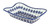 Blue Rose Polish Pottery Flowering Peacock Small Rectangular Tray