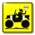 3dRose lsp_14750_2 Car Dude Yellow Sign 1 Double Toggle Switch