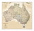 National Geographic: Australia Executive Wall Map - Antique Style - 30.25 x 27.25 inches - Art Quality Print