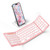 Samsers Foldable Bluetooth Keyboard with Numeric Keypad, Full-Size Wireless Folding Keyboard with PU Leather, Portable Travel Keyboard for iOS Android Windows Mac OS, Support 3 Device(BT5.1 x 3) Pink