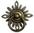 Gado Gado Hardware HRP5014 Ring Pull with Carved Filigree Star Backplate44; Large