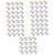 UKCOCO 500 Pcs Through Hole Network Crystal Cat6 Cable Connector Cable Modular Plug Ez Crimp Connector Network Cable Plug Cat 5 Ends Internet Cable Ends Pure Copper Solid Line White