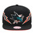 Mitchell & Ness San Jose Sharks NHL Double Trouble Snapback Hat Cap - Black