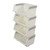 Yarebest 4-Pack White Stackable Storage Basket, Stacking Kitchen Organizer Bins