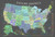 National Parks Map Poster with 600+ NPS Site and USA Travel Destinations - Slate Edition (30W x 20H inches)