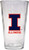 Illinois Fighting Illini 16 oz Pint Glass 4 Pack