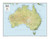 National Geographic: Australia Physical Wall Map - 28 x 22 inches - Laminated