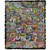 LOGOVISION Marvel Comic Blanket, 50"x60" Misc. Comic Collage Woven Tapestry Cotton Blend Fringed Throw