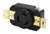 AC WORKS [FML520R] 20-Amp, 125-Volt, NEMA L5-20R Flush Mounting Locking Industrial Grade Receptacle