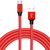 Trusway USB Type C Cable 3A Fast Charging 1/2m Universal USB Type-C Data Sync Fast Charging Cable Cord Compatible with Android iOS Mobile Phone Red-1M