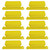 Set of 10 File Folder Tabs for Hanging Files Clear Colored Plastic Hanging File Folder Labels 2" Tabs and Inserts folder tab hanging file folder tabs for binders long folder tabs and inserts large 1/2