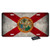 WONDERTIFY License Plate Florida Flag Us State Custom Sunshine State Emblem Decorative Car Front License Plate,Vanity Tag,Metal Car Plate,Aluminum Novelty License Plate,6 X 12 Inch (4 Holes)