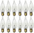 (Pack of 12) 40CFC 40 Watt Chandelier Bulbs Dimmable Clear Flame Shaped Incandescent Chandelier Light Bulbs, Candelabra E12 Base Lamps
