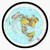 Flat Earth Map - (Azimuthal Equidistant Projection Map) Sticker Bumper Sticker Vinyl Decal 5"