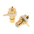 PoityA 2 Pcs CMC Gold Plated Copper RCA Female Phono Jack Panel Mount Chassis Connector