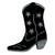 Foil Cowboy Boot Silhouette (black) Party Accessory  (1 count)