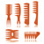 WOXVM Mens Styling Comb, 6 Pack Double Side Wide Tooth Texture Comb Styling Set, Professional Pompadour Hairstyling Comb, Anti-Static Dry or Wet Pick Salon Barber Oil Head Hair Comb for Men Women