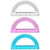 3 Pack Plastic Protractor 6 Inches Math Protractors 180 Degrees for School Office Supplies, Clear/Blue/Pink