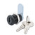 FJM Security 8700A-BLK-KA Disc Tumbler Cam Lock with 7/8' Cylinder and Black Finish, Keyed Alike