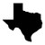 Texas Map Lone Star State Shape Silhouette Sticker Decal (Vinyl)