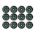 12Pcs Mini Pocket Compass Set, 20mm Small Oil Filled Compass Portable Button Compass for Camping, Hiking, Boating, Survival Bracelets