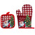 Christmas Oven Mitts High Heat Resistant Kitchen Oven Gloves Heat Resistant Pot Holders and Oven Mitts Set Non-Slip Cookie Bag Kitchen Cooking Baking BBQ Grilling Gloves Gift