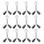 12 Pieces Pearl Scarf Brooch Pin Headscarf Pearl Pins Clips U Shape Scarf Clip Headscarf Shawl Scarf Clip Pearl Clip Scarf Pin Muslim Hijab Pins Multi-Use Hijab Pin, Black