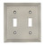Cosmas 25033-SN Satin Nickel Double Toggle Switch Plate Switchplate Wall Cover