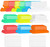 File Folder Tabs, 60+60 Sets Multicolor Hanging File Folder Tabs with Inserts for Hanging Folders, 2 Inch Clear Plastic Hanging File Tabs for Quick Identification