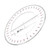 Hegebeck 360 Degree Protractor, 6 Inch Diameter Plastic Math Protractors Circle Protractors Mathematical Tool, for Angle Measurement