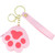 TUCEWP Cat Paw Coin Purse Keychain Pink Silicone Keychain Wallet with Zipper Kawaii 3D Cartoon Cat Key Chain Cute Coin Pouch Keyring Backpack Key Chains Rubber Key Holder for Women Teen Girls