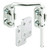 Defender Security U 10536 Steel Nickel Plated Right Hand Sliding Door Loop Lock, 2-1/4'